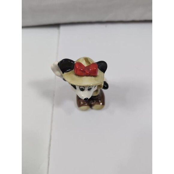 Vintage Disney Japan Minnie Mouse Ceramic Figurine Listening Binoculars Safari - Picture 5 of 6